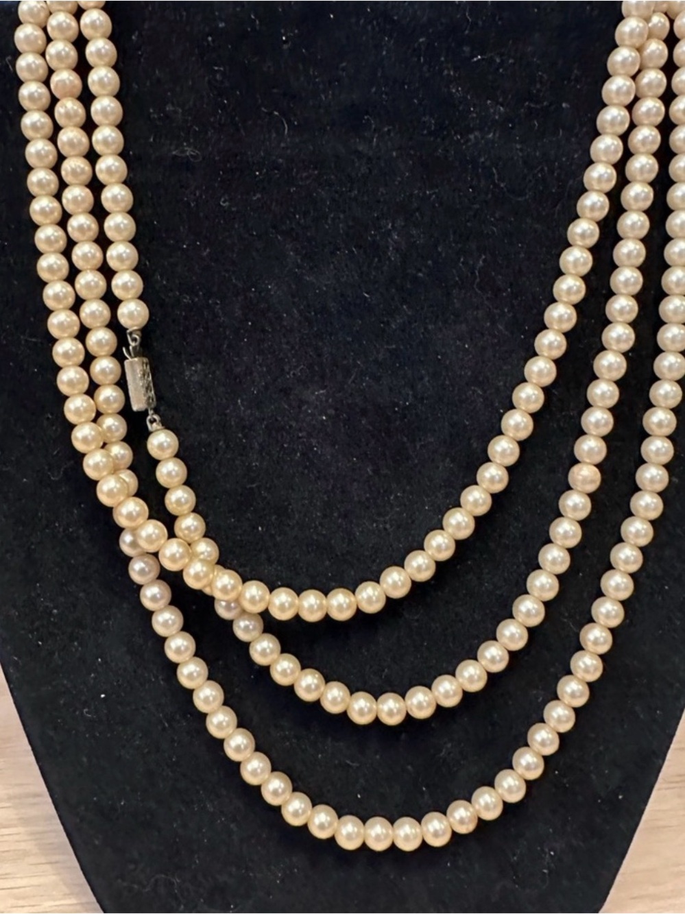 Long Strand Vintage Faux Pearls